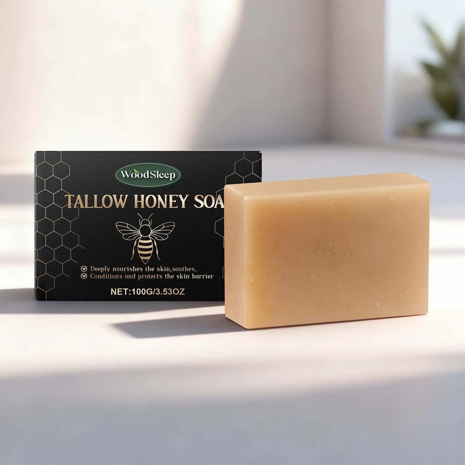 Tallow & Honey Soap Bar - Moisturizing Face & Body Cleanser