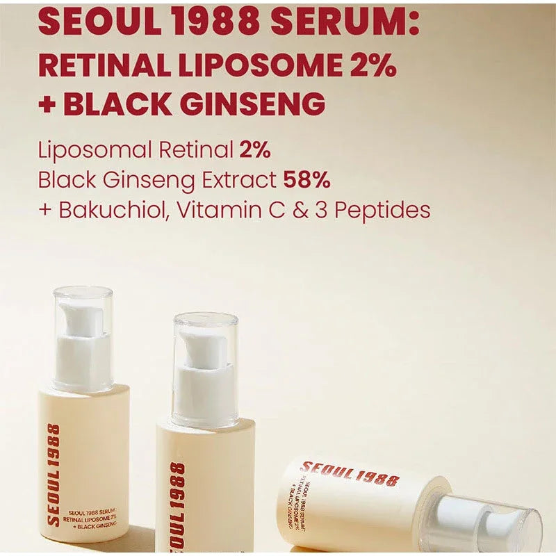 Korean Retinol Serum With Black Ginseng Niacinamide Vitamin C Anti Aging