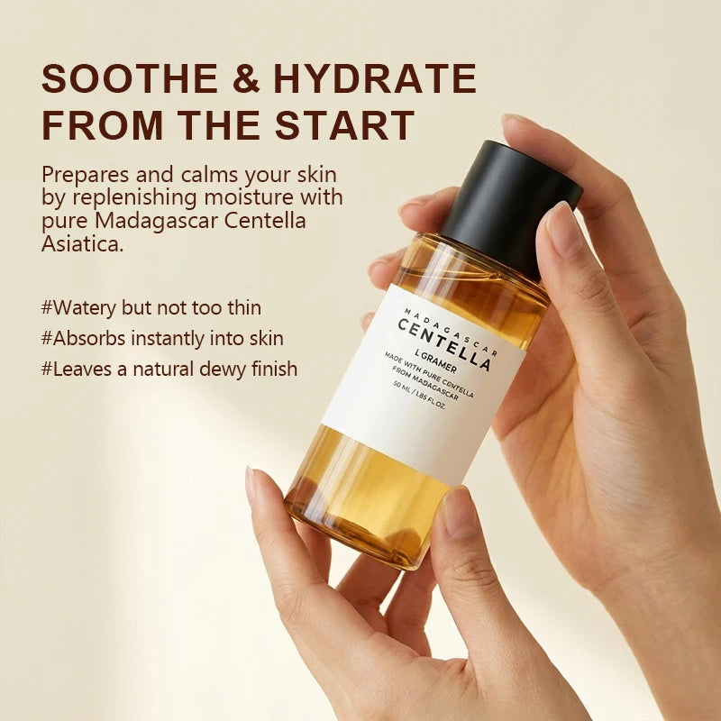 CLAFACES Centella Asiatica Toner with Hyaluronic Acid & PHA – Hydrating, Soothing & Exfoliating Face Toner for Women (30ml / 50ml)