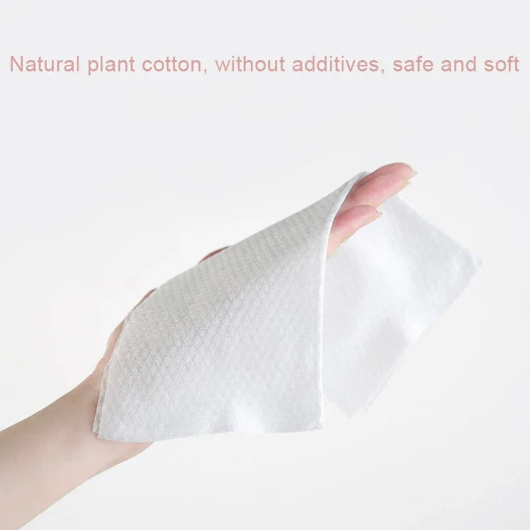 Plant Fiber Cotton Disposable Face Towels – Soft Pearl-Pattern Wipes for Face Washing & Drying (15x20cm)