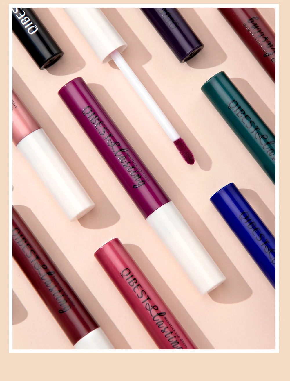 QiBest Velvet Matte Lipstick - Waterproof Long-Lasting Lip Tint