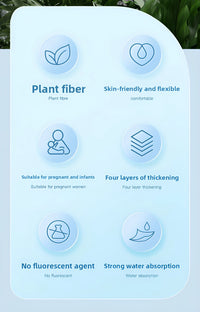 XL Plant Fiber Disposable Face Towels – Soft & Thick Dry Wipes for Makeup Removal & Face Washing, 50 Count (10x12 in / 25x30cm)