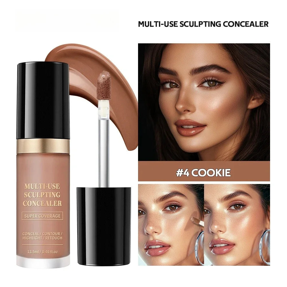 YIYUEQIANLI Multi-Use Sculpting Concealer | Full Coverage, Contour, Highlight & Retouch