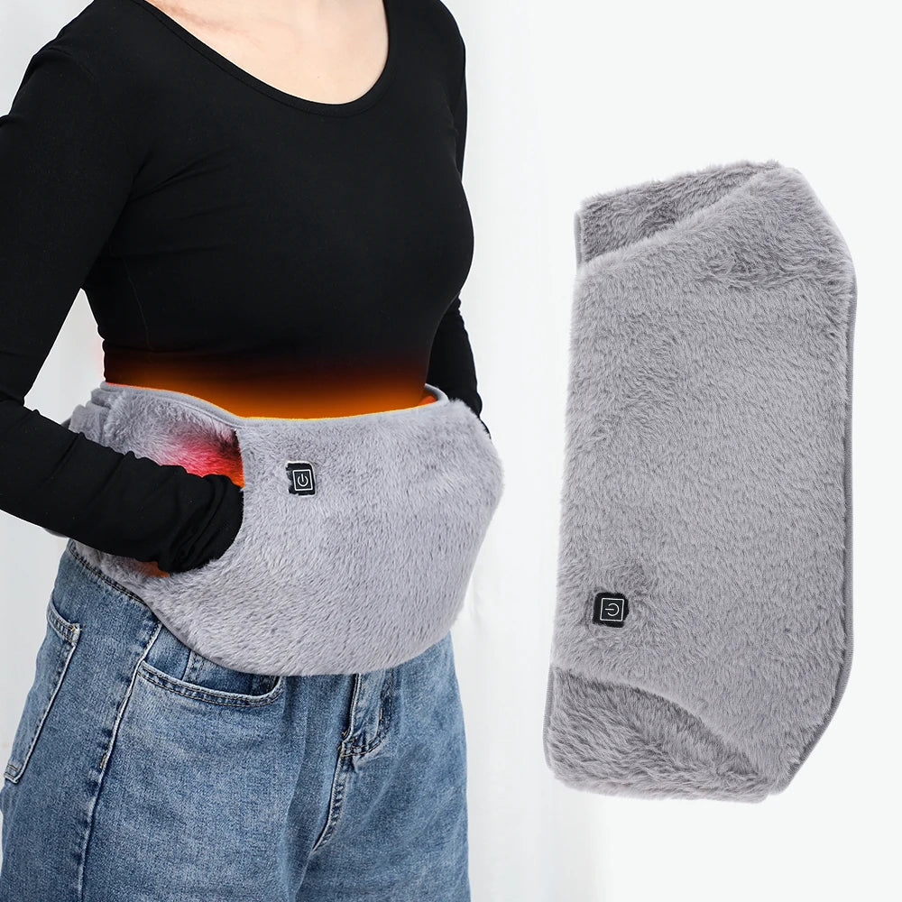 USB Graphene Waist Heating Belt – 2-in-1 Hand & Waist Warmer for Menstrual Relief