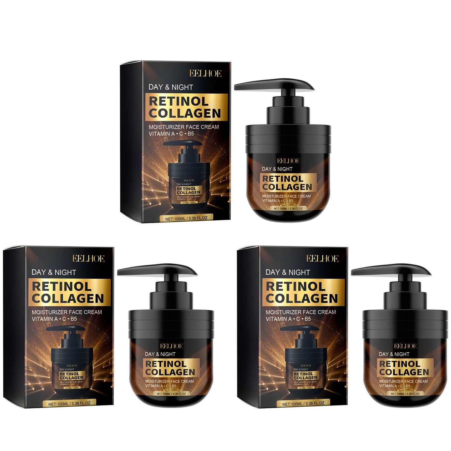 EELHOE Retinol & Collagen Anti-Aging Face Cream – Firming, Brightening & Dark Spot Fader (100ml)