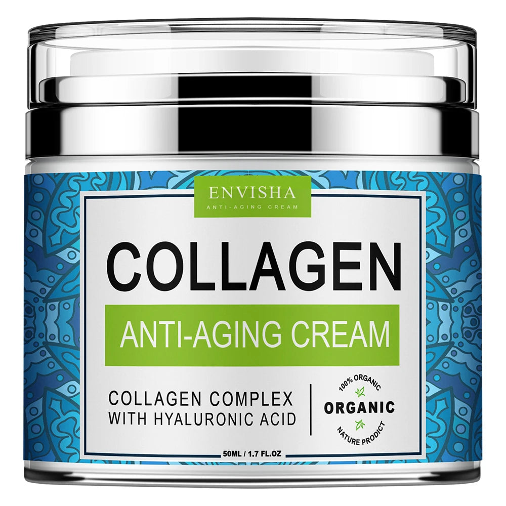 ENVISHA Anti-Aging Face Cream – Collagen, Hyaluronic Acid & Vitamin C Moisturizer (50ml)