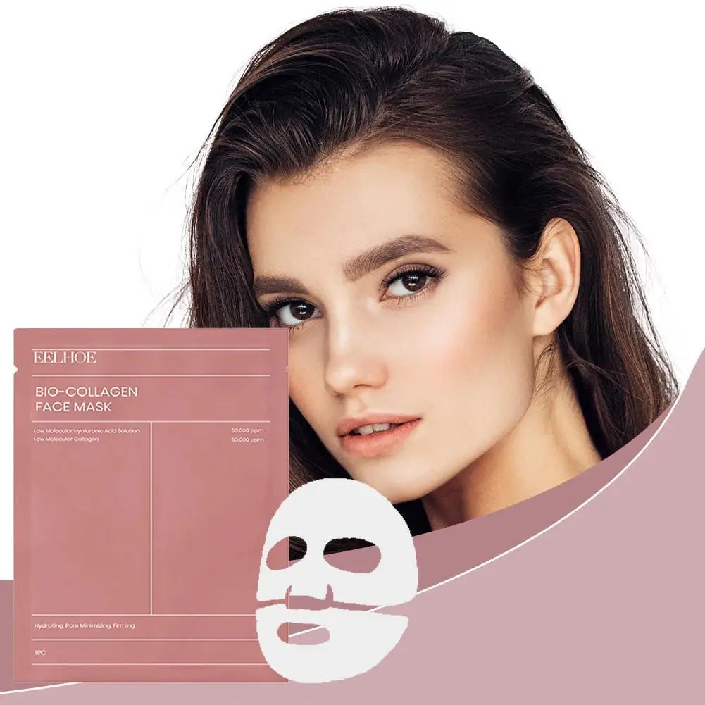 EELHOE Bio Collagen Face Mask – Deep Hydration, Pore Minimizing, Firming & Brightening Overnight Wrapped Mask for Women (1, 5, 10 or 12-Pack)