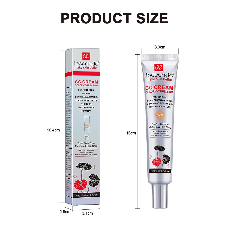Centella Asiatica CC Cream – Color Correcting & Skin Repairing Liquid Foundation (45ml)