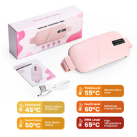 Menstrual Heating Pad with Vibration Massager – Wireless Abdominal & Waist Cramp Relief Belt