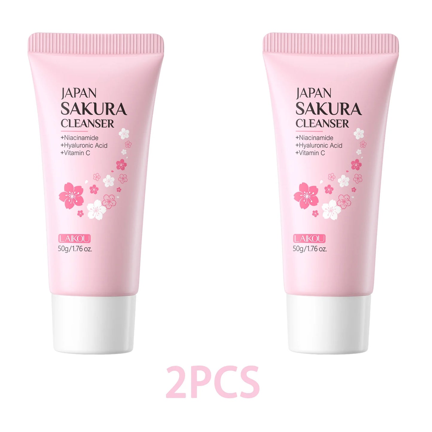 LAIKOU Sakura Facial Cleanser – Deep Cleansing, Oil Control & Brightening Face Wash (50g)