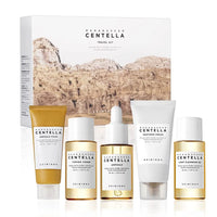 SKIN1004 Korean Centella Travel Kit – 5-Piece Mini Skincare Gift Set with Toner, Ampoule, Soothing Cream, Cleansing Oil & Foam
