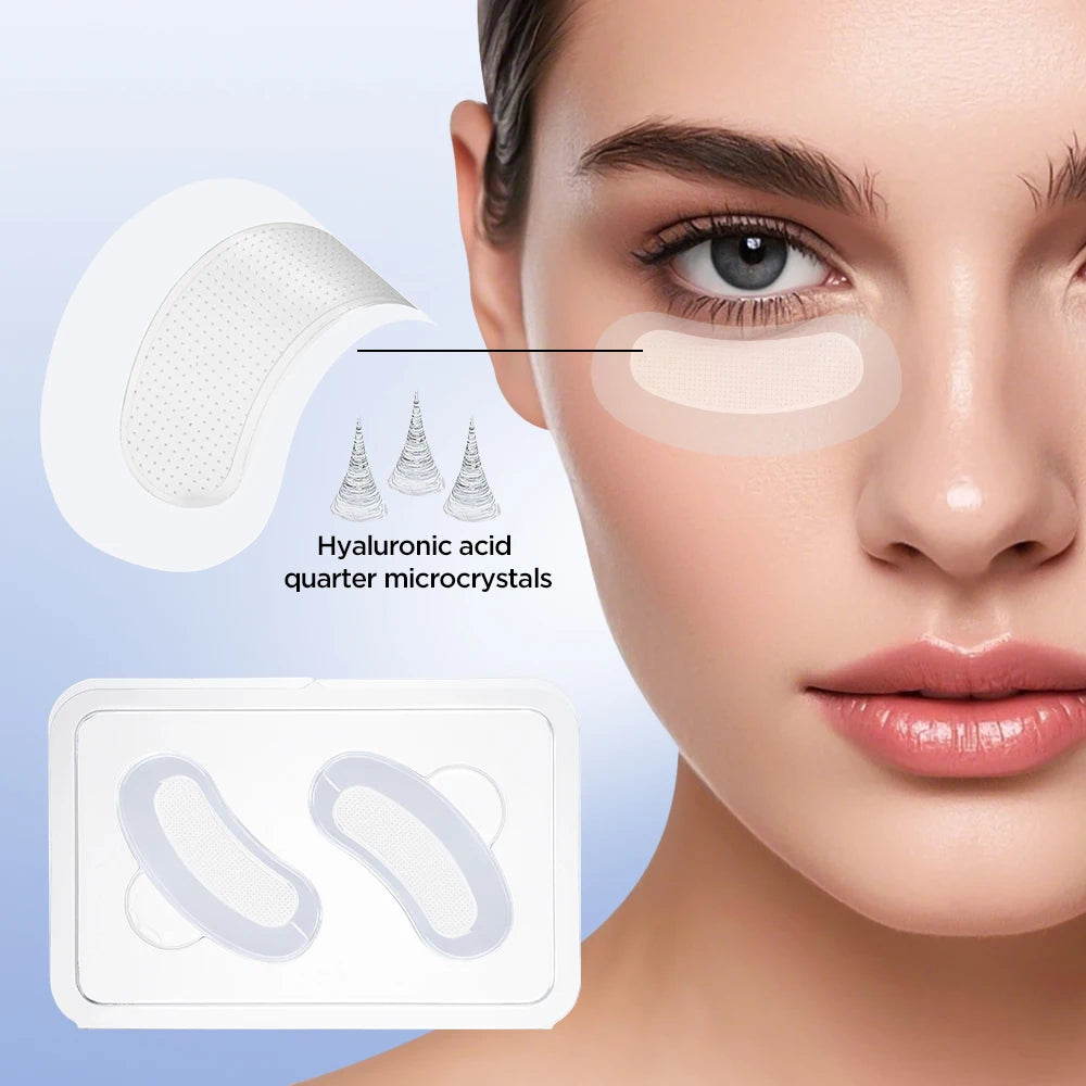 Microneedle Eye Patches with Hyaluronic Acid — Anti Dark Circles, Wrinkles & Fine Lines