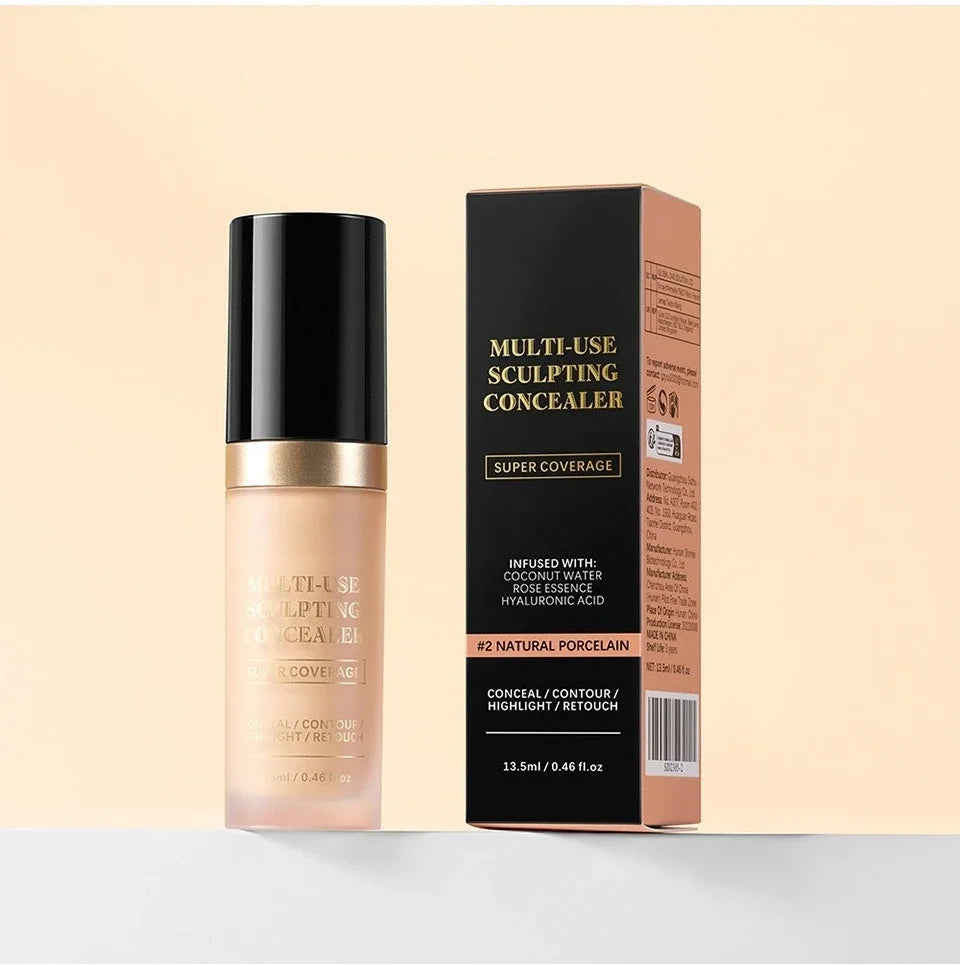 YIYUEQIANLI Multi-Use Sculpting Concealer | Full Coverage, Contour, Highlight & Retouch
