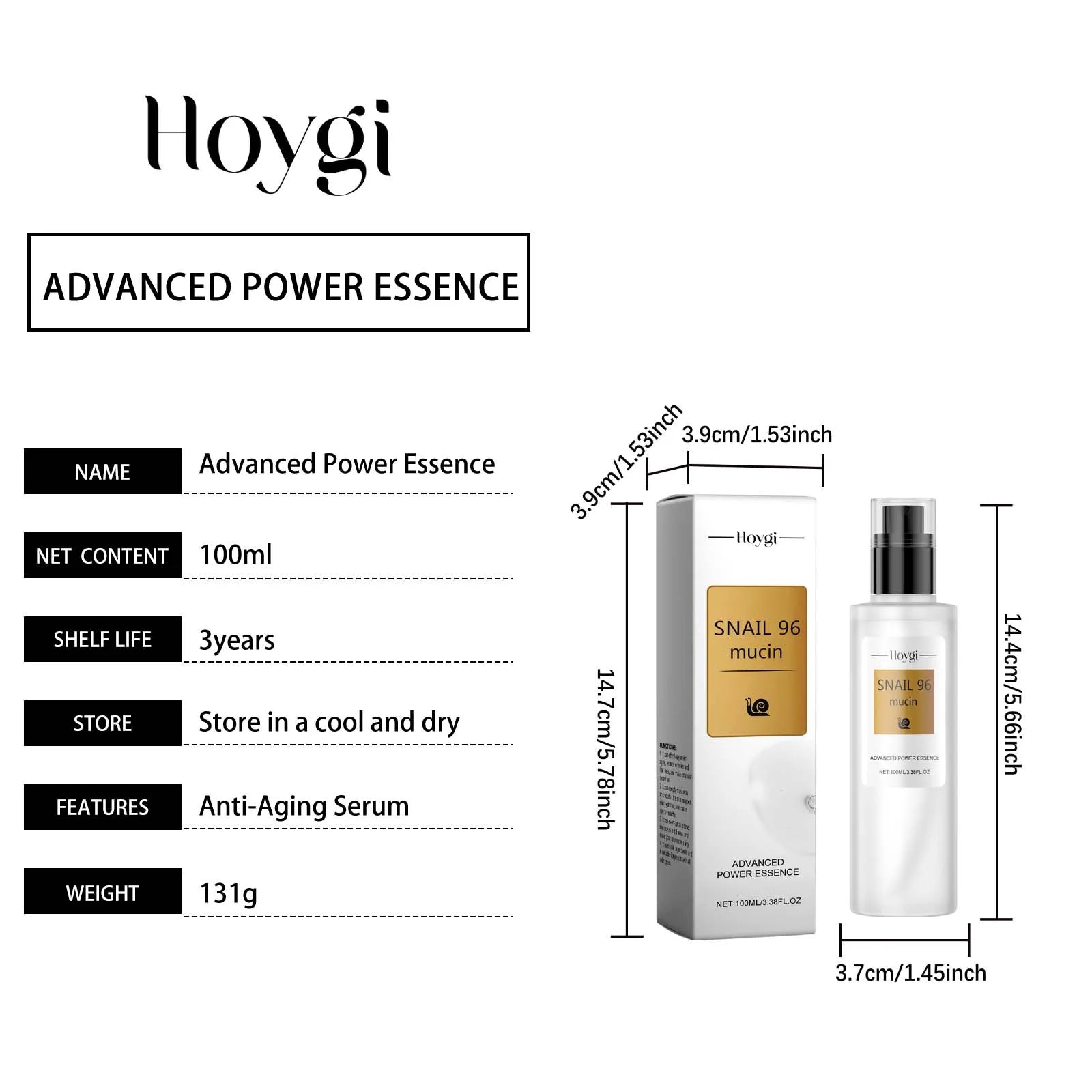 Snail Mucin 96% Face Serum Skin Renewal Boosting Hydrating Repair Anti Aging Firming Wrinkle Reduction Advanced Snail Essence