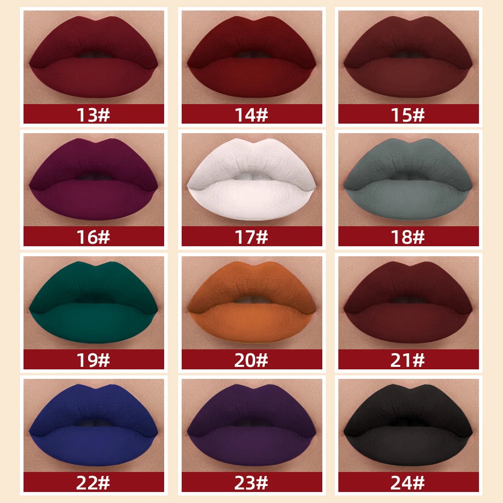 QiBest Velvet Matte Lipstick - Waterproof Long-Lasting Lip Tint