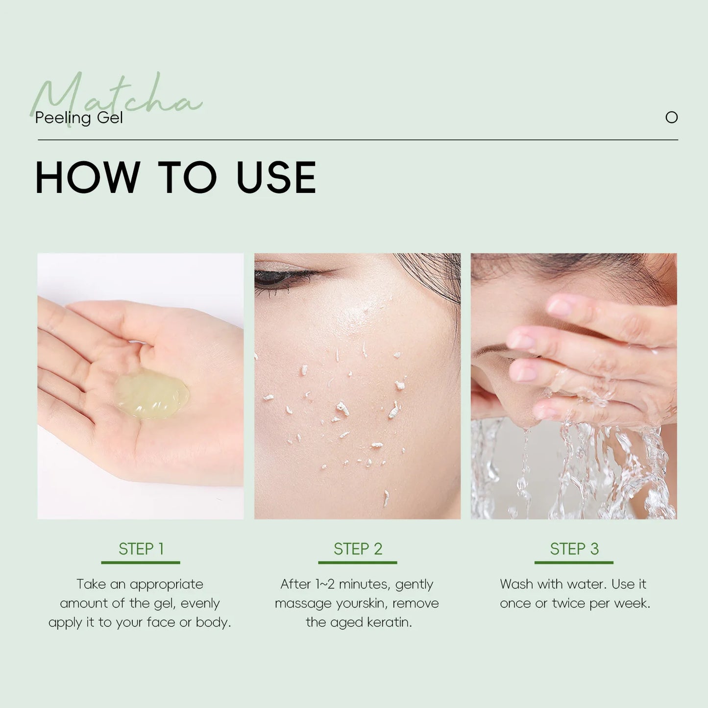 LAIKOU Matcha Peeling Gel – Deep Cleansing Exfoliator & Brightening Facial Scrub (60g)