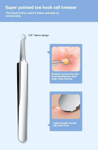 11-Piece Blackhead & Ingrown Hair Removal Tool Set – Acne Needles, Pore Cleaner & Tweezers Kit