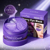 SADOER Grape Crystal Collagen Eye Masks — 60 Pcs Anti Dark Circles, Anti-Aging & Moisturizing Eye Patches