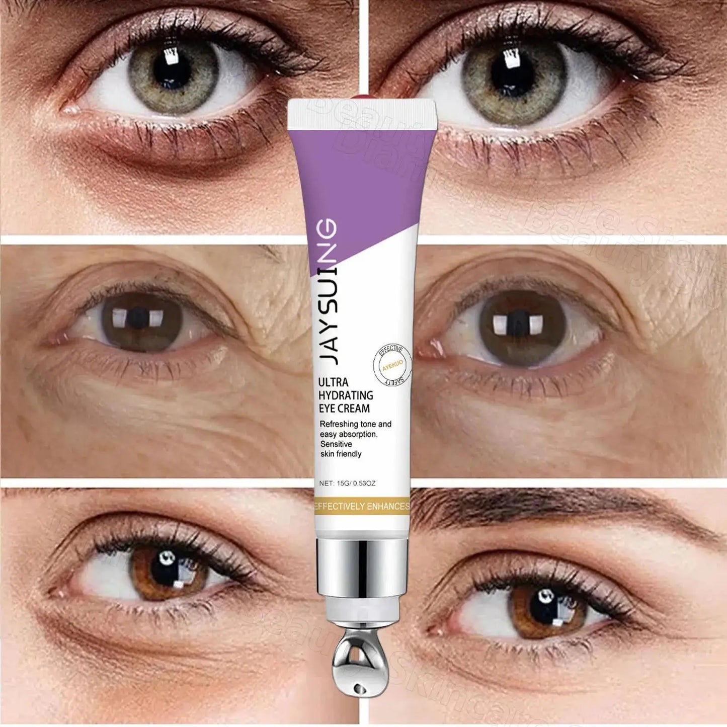LAIKOU Retinol Eye Cream – Anti-Wrinkle, Dark Circle & Eye Bag Removal, 15g
