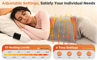 Electric Heating Pad for Period Cramps & Muscle Relief – 60×30cm, 9/10 Heat Levels, Washable | EU/US/UK Plug