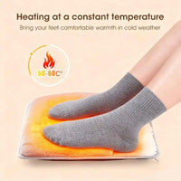USB Electric Foot Warmer Pad – Soft Plush Heated Foot Bag, Constant 40°C, Machine Washable