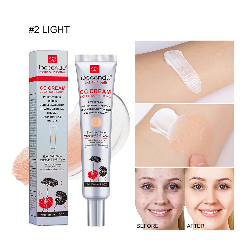 Centella Asiatica CC Cream – Color Correcting & Skin Repairing Liquid Foundation (45ml)