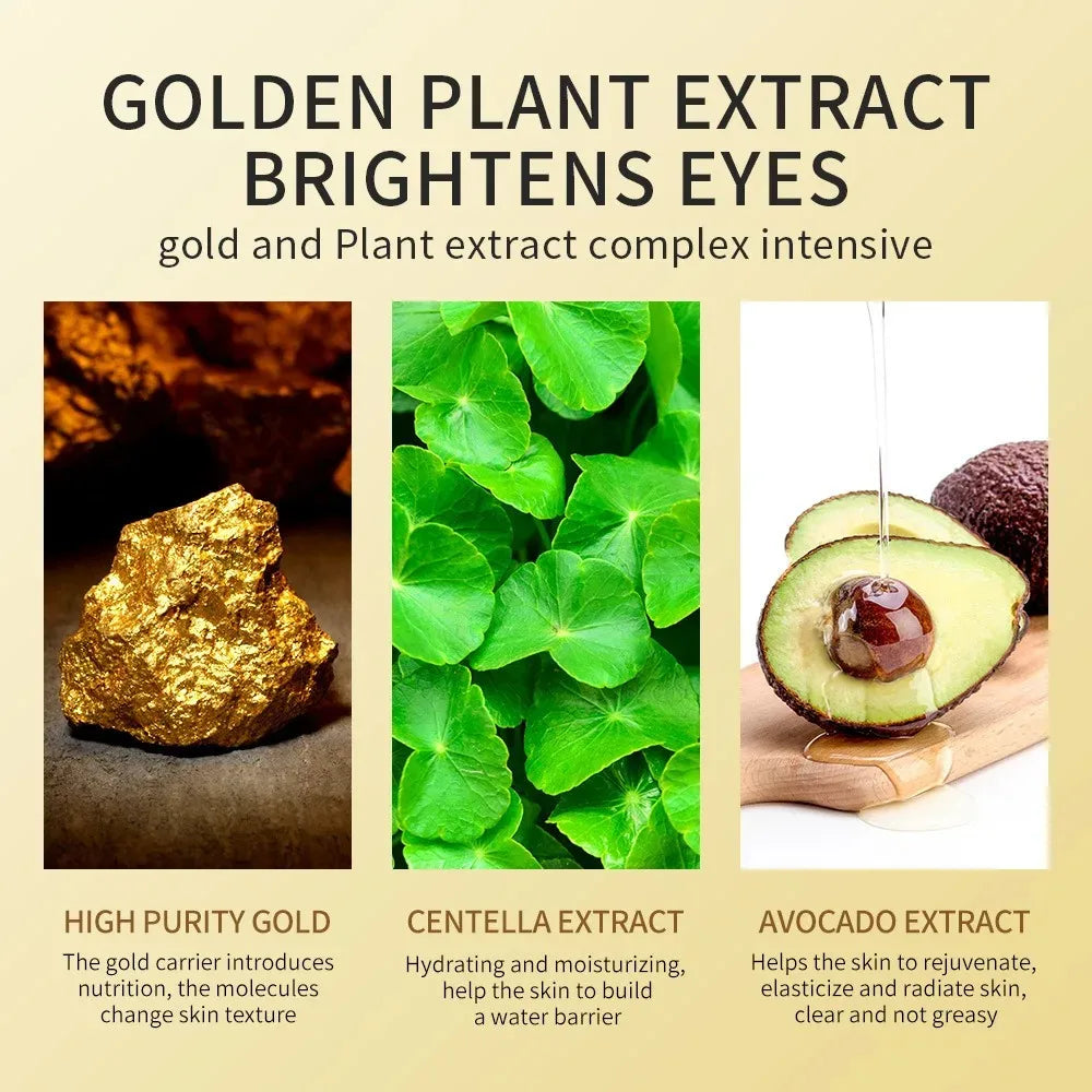 Golden Collagen & Avocado Under-Eye Patches – Anti-Dark Circle & Firming Eye Mask