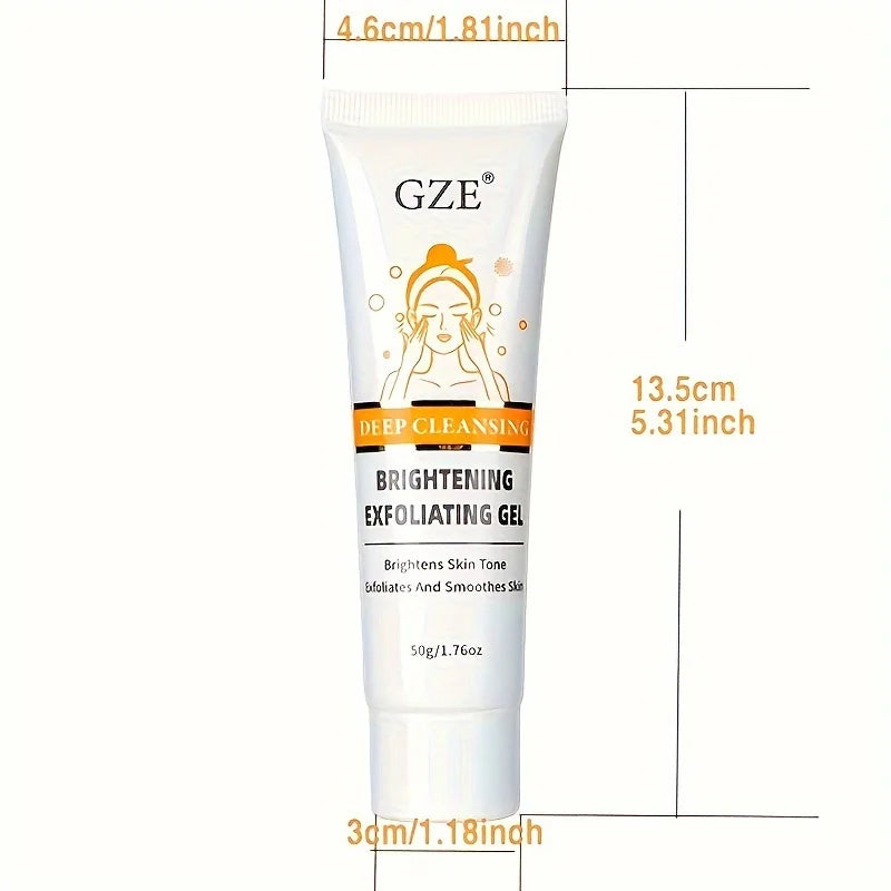 GZE Castor Oil Exfoliating Gel – Deep Cleansing Face & Body Scrub with Moisturizing Formula (50g)