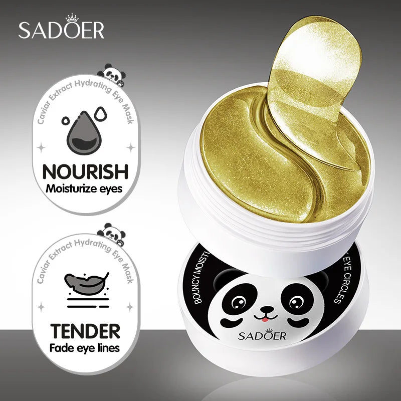 SADOER Crystal Collagen Eye Mask Patches – 60 Pieces, Dark Circles & Firming