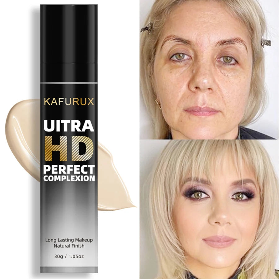 KAFURUX Matte Oil Control Foundation Concealer – Waterproof, Full Coverage Cream, 8 Shades 30g