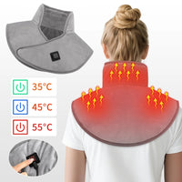Electric Heating Shoulder & Neck Pad – USB Heated Shawl with 3-Level Temperature Control