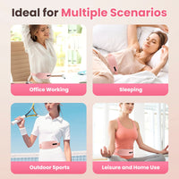 Menstrual Heating Pad with Vibration Massager – Wireless Abdominal & Waist Cramp Relief Belt