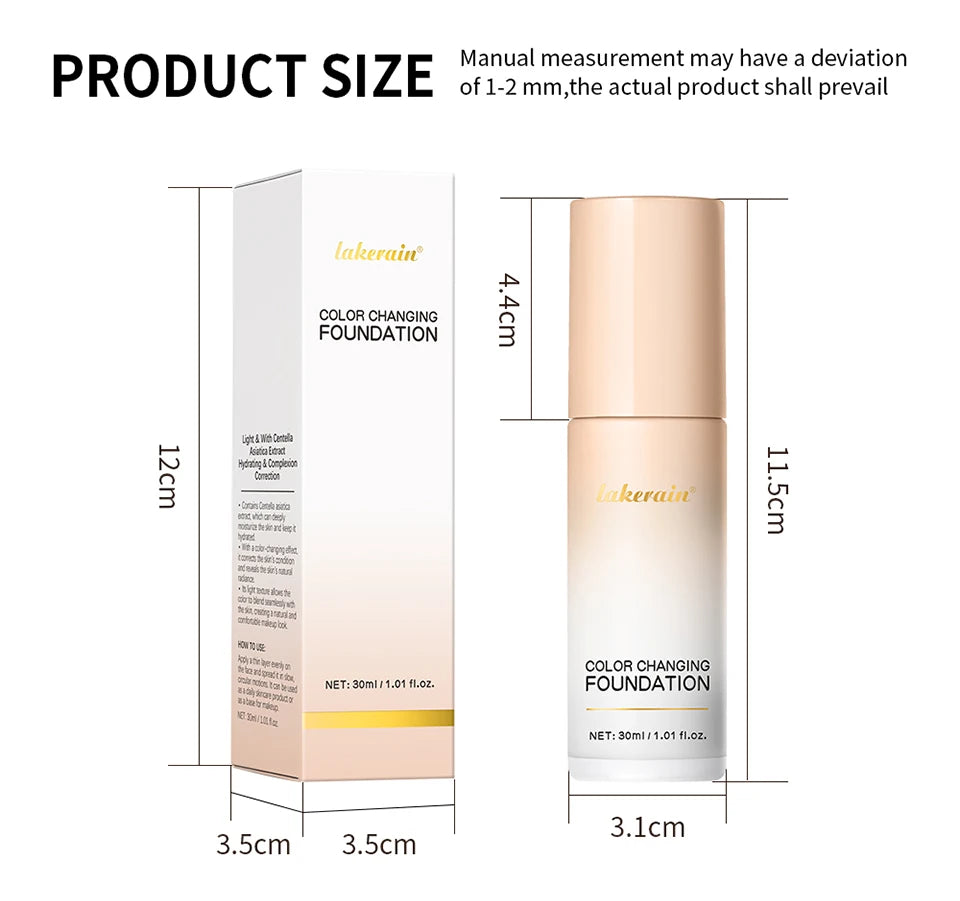 4-in-1 Color Changing Foundation – SPF30, Concealer, Moisturizer & Even Skin Tone | Buyer's Choice