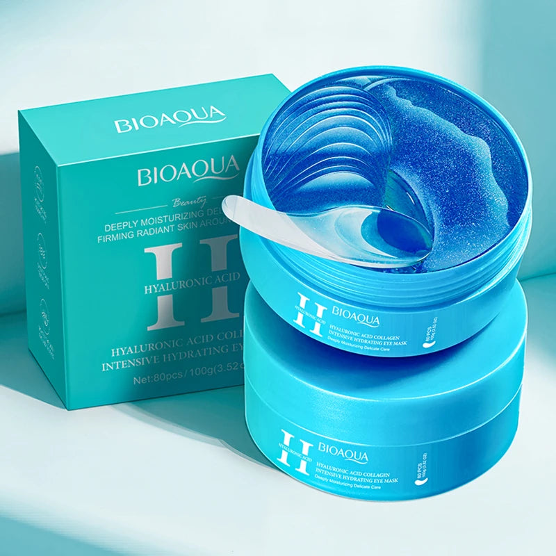 BIOAQUA Crystal Collagen Eye Mask Patches – 80 Pieces, Dark Circles & Anti-Aging