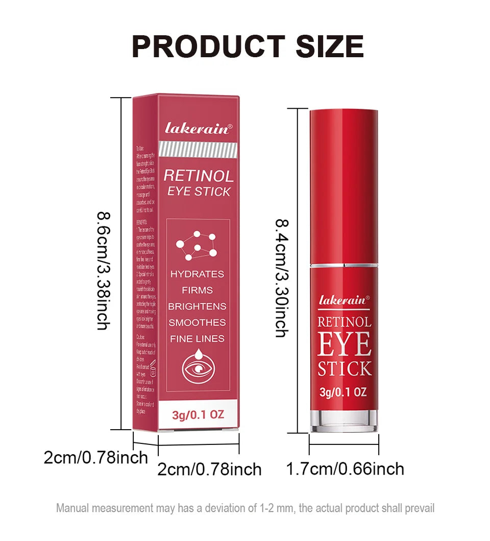 Retinol Eye Cream Stick – Anti-Aging Dark Circle & Firming Eye Balm for Puffiness, Fine Lines & Brightening (3g)
