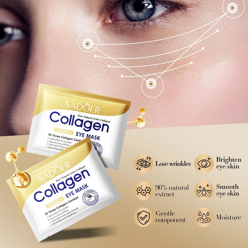 Collagen & Hyaluronic Acid Eye Patches — Firming, Anti Dark Circles & Eye Bag Treatment