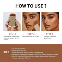 Lakerain Bronze Tint Foundation Stick – High Coverage, Moisturizing & Long-Lasting Concealer Balm 18g