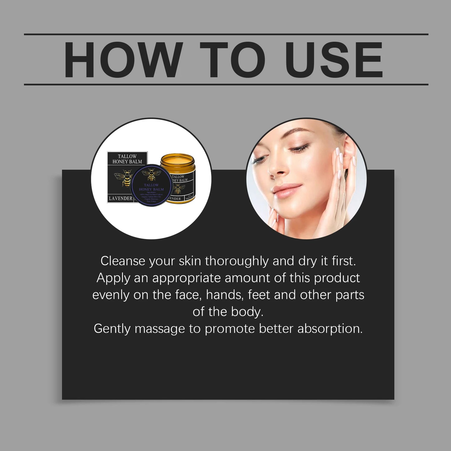 Beef Tallow & Honey Brightening Body Cream – Dark Spot Fader, Firming & Deep Moisturizer (60g)