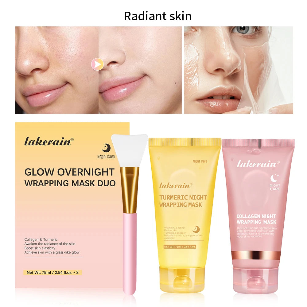 Collagen Night Wrapping Peel-Off Face Mask – Anti-Aging, Firming & Deep Hydration Overnight Skin Treatment for All Skin Types (75ml)