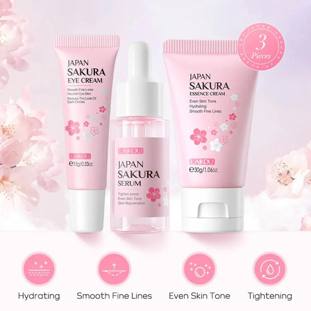 Sakura Skin Care Set – 3 or 5-Piece Gift Box