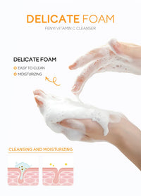 REAROYA Vitamin C Facial Cleanser – Deep Cleansing, Brightening & Moisturizing Face Wash (50g)