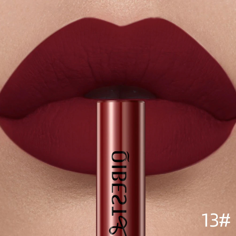 QiBest Velvet Matte Lipstick - Waterproof Long-Lasting Lip Tint