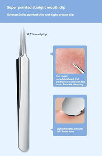 11-Piece Blackhead & Ingrown Hair Removal Tool Set – Acne Needles, Pore Cleaner & Tweezers Kit
