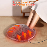 USB Foot Warmer Heating Pad – Constant 45–55°C, Washable Velvet Cover, Soft Plush Foot Heater