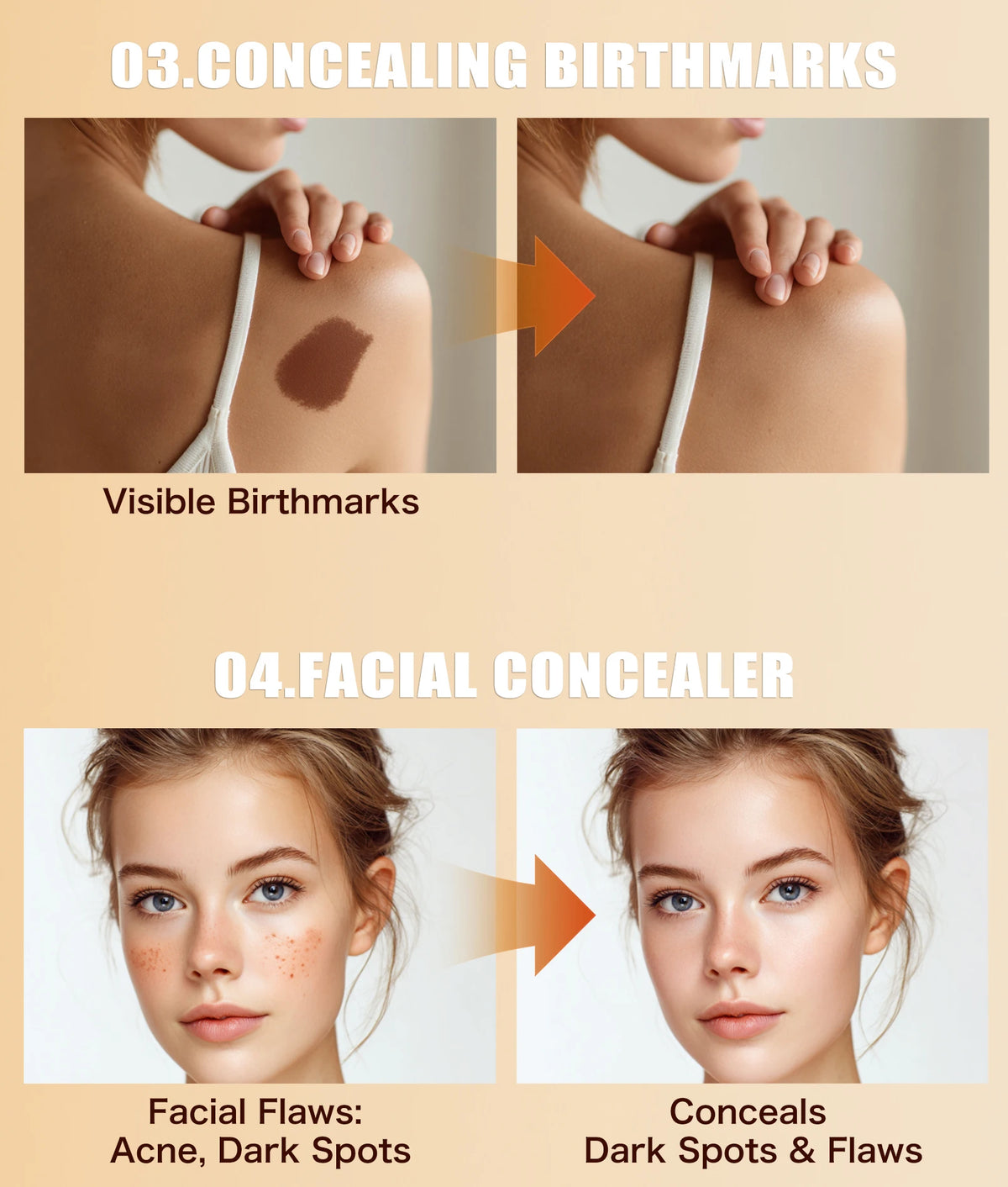 QIC Liquid Concealer | Matte, High Coverage, Waterproof & Oil Control | All Skin Types