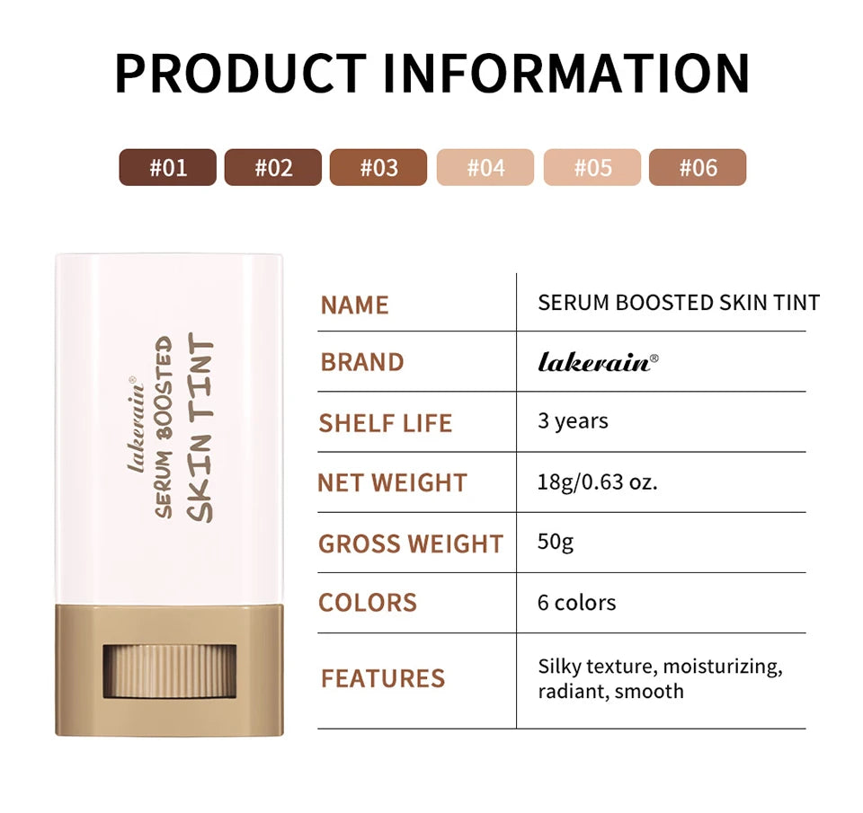 Skin Tint Foundation Stick Concealer Serum High Coverage Travel Bronze Sunblock