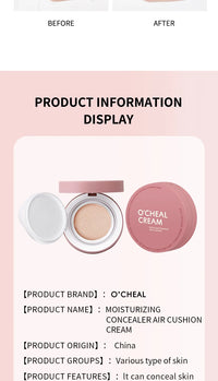 O'CHEAL CC Cream Cushion Foundation – Lightweight, Long-Lasting Concealer with SPF (15g)