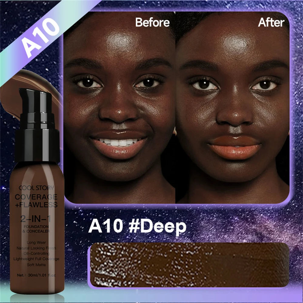 Air Cushion CC Cream Foundation | Oil Control, Matte, Full Coverage, Waterproof | 10 Shades