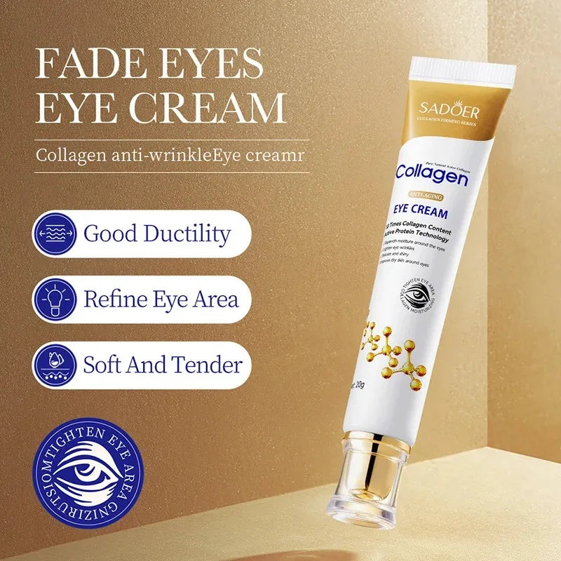 SADOER Collagen Eye Cream – Anti Dark Circle, Firming & Anti-Aging Eye Treatment (20g)