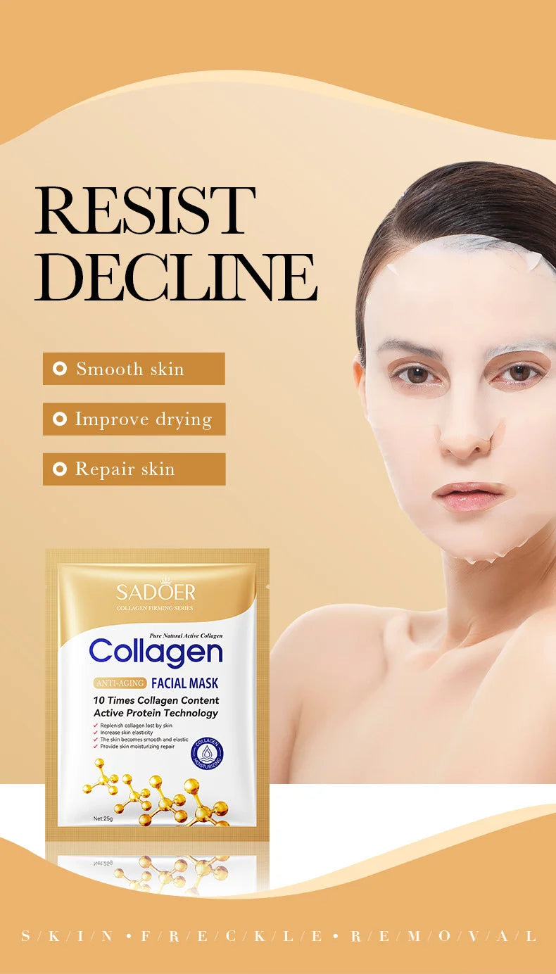 PWYUMAN Collagen Anti-Wrinkle Facial Mask – Anti-Aging, Brightening & Deep Moisturizing | All Skin Types